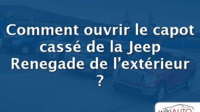 Comment ouvrir le capot cassé de la Jeep Renegade de l’extérieur ?